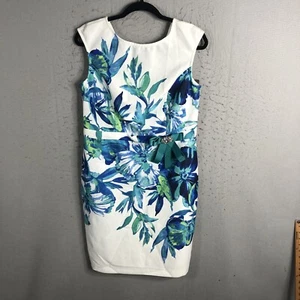 Joseph Ribkoff Dress Womens 12 Blue White Floral Event Easter Wedding NEW - Picture 1 of 23