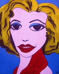 MARILYN MONROE Retro Funky Orig Design 11,125 x 14 Metall Kunstdruck  - Bild 1 von 1