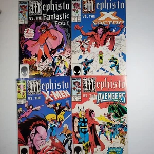Marvel Comics Lote Mephisto vs 1-4 Completo 1987 Serie Limitada John Buscema Arte - Imagen 1 de 9