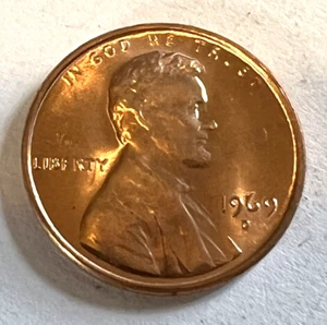 1969 D Lincoln Memorial Penny - UNC - Beautiful Red Tone. Combined Shipping. - Picture 1 of 2