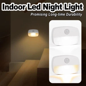 Sensor de Movimiento LED Luz Nocturna Luces Lámpara con Batería Inalámbrica Suave - Imagen 1 de 11