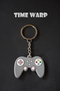 GRAY & PINK GAME CONTROLLER 1.5" SILICONE KEYCHAIN - Picture 1 of 2