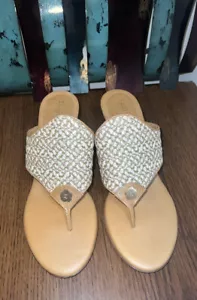 Women’s Eric Javits Sandals Camel Slip On Flip Flop Style Shoes Size Sz10 - Picture 1 of 8
