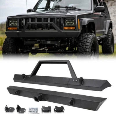 Placa de montaje de cabrestante de parachoques delantero y trasero apta para Jeep Cherokee XJ 1984-2001 NUEVO Foto 1 de 4