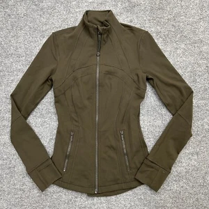 Lululemon Women's Define Jacket Olive Green Size 2 Full Zip Gym Workout Fitness - Picture 1 of 9