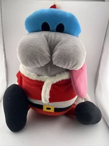 Vintage Santa Stimpy Christmas Plush Dolls 1992 Nickelodeon Dakin New with tags - Picture 1 of 8