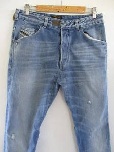 Diesel Black Label Molvena distressed denim slim straight leg jeans 30 32 - Picture 1 of 10