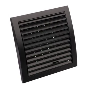 Antracita Ventilación Reja 190mm x 190mm Con 125mm Brida Flyscreen Y Obturador - Imagen 1 de 7