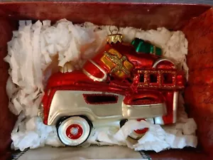 1998 Hallmark Ornament Blown Glass '55 Murray Fire Truck. Includes Box - Picture 1 of 7