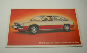 2 1980 Chevrolet Chevy Citation 4 Türer Schrägheck Promo Neu NOS Händler Postkarte - Bild 1 von 3