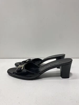 Sandalias Salvatore Ferragamo de cuero negras para mujer talla 9 Foto 1 de 4