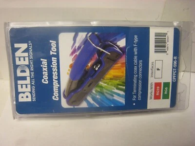 Herramienta de compresión coaxial Belden para conectores tipo F RG59 RG6 - CPFPCT-596-R Foto 1 de 4