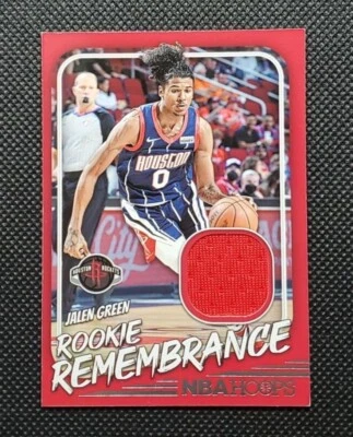 2022-23 NBA Hoops Jalen Green Rookie Remembrance Jersey Patch RR-JGH Rockets - Image 1 of 2