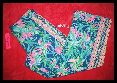 Nuevo con etiquetas Pantalones Palazzo Lilly Pulitzer XL Bal Harbour 33" Azul Guacamayo Dulce Escape $128 Foto 1 de 3
