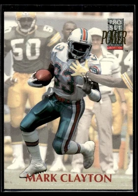 1992 Pro Set Power Mark Clayton Miami Dolphins #183 - Image 1 of 2
