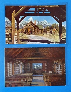 Moose Wyoming Church Of The Transfiguration Vintage Postcard Lot - Picture 1 of 3