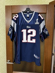 Reebok NFL Jersey Tom Brady #12 New England Patriots Super Bowl XLVI Size 48 - Picture 1 of 15