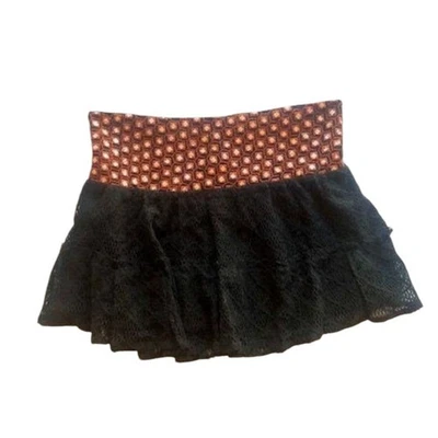 Mini falda Raga Tamarindo negra/roja/dorada nueva sin etiquetas - pequeña Foto 1 de 4