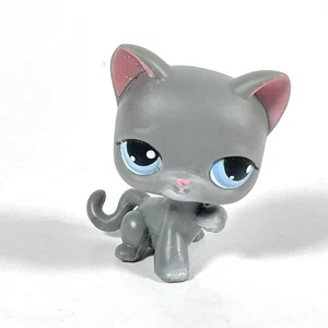 Gris Oscuro Paw Up Tabby Cat #74 Auténtico Littlest Pet Shop LPS Hasbro 2004 - Imagen 1 de 7