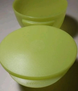 Gelber 16 Unzen ovaler Tupperware Behälter Vintage mit Deckel V4 - Bild 1 von 2