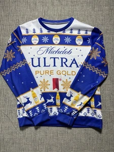 Michelob Ultra Ugly Sweater T Shirt Only Given To Bar/Distributor Owners Large - Picture 1 of 6