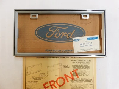 NOS OEM Ford 1977 1978 1979 Lincoln Mark V License Plate Frame Accessory - Image 1 of 4