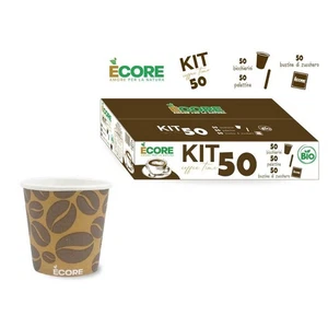 Bicchieri caffè kit Caffè accessori da 100 bicchieri 100 zucchero 100 palette - Foto 1 di 3
