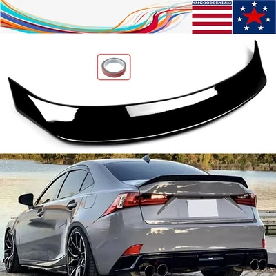 For 2014-2020 Lexus IS200 IS250 IS350 IS300 AR Glossy Black Rear Trunk Spoiler - Image 1 of 4