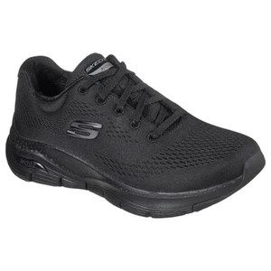 Womens Skechers Arch Fit - Big Appeal Black/Black Lace Up Sport Shoes - Picture 1 of 6