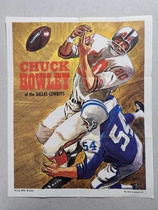 Póster de fútbol americano Topps 1970 8x10 - Chuck Howley - Imagen 1 de 2