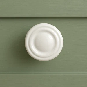 Conquest 1-1/8 in White Cabinet Knob Kitchen bedroom Dresser Drawer Pull - Picture 1 of 4