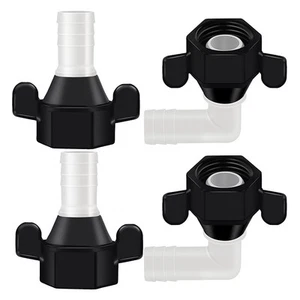 Lot de 4 équerres à crochet 1/2 x 14 NPT X 1/2 et droit Sc3704 - Photo 1/6