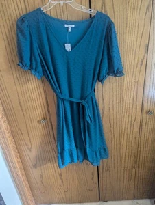 NWT Maurice's XL Teal Swiss Dot Dress - Picture 1 of 5