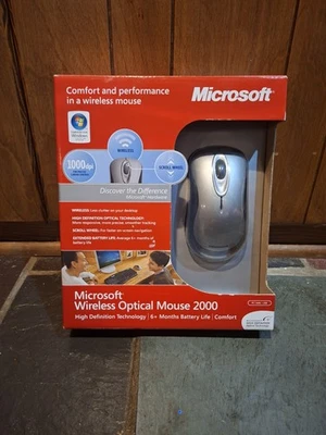 Microsoft Wireless Optical Mouse 2000 dpi1000 USB Receiver NEW OPEN BOX - Image 1 of 4