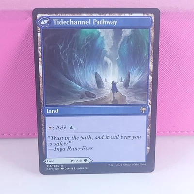 MTG LP Barkchannel Pathway Tidechannel Pathway Land Regular Kaldheim Magic - Image 1 of 4