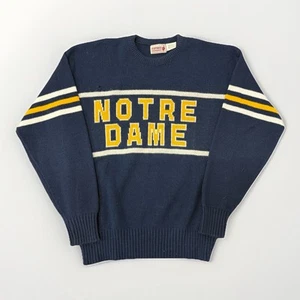 Vintage Cliff Engle University of Notre Dame Sweater Size Mens Medium - Picture 1 of 7