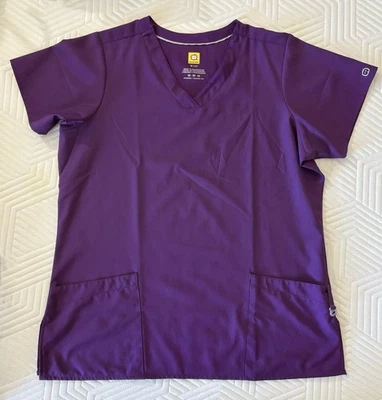Blusa Médica WonderWink W123 Para Mujer Calce Clásico Púrpura Talla M Cuello en V 2 Bolsillos Foto 1 de 4
