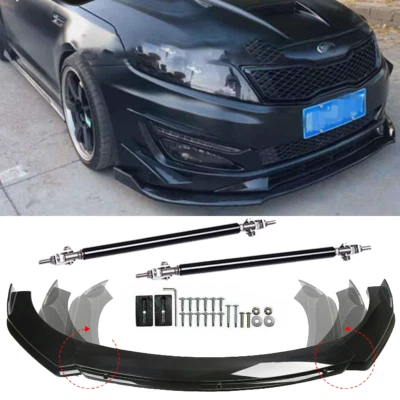 For Kia Optima 2010-2020 Front Bumper Lip Part Accessories Splitter+Spoiler Body Foto 1 de 4