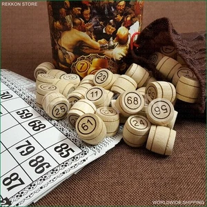 UKRAINIAN COSSACK'S LOTTO BINGO КОЗАЦЬКЕ Лото Board Game Wooden Barrels - Picture 1 of 4