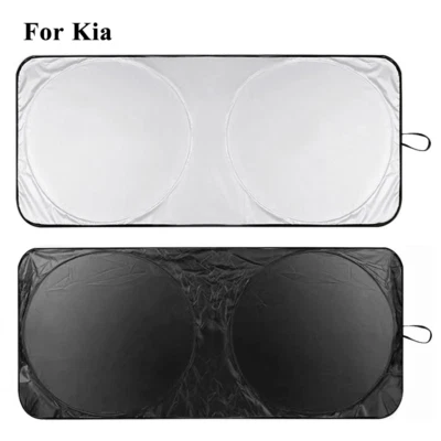 For KIA Car Large Windshield Sun Shade Screen Block UV Heat Foldable Visor Cover - Image 1 of 4