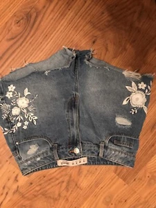 Floral Denim Shorts - Size 12 - Picture 1 of 4
