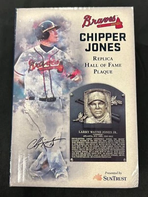 Chipper Jones Atlanta Braves HOF Replica Plaque Truist Park 2018 SGA - Image 1 of 2