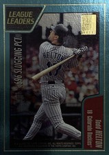 2001 Topps League Leaders Foil Todd Helton Manny Ramirez #396 NMMT