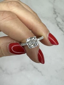 Special Style Square Cushion Cut Diamond Ring VVS2 E 2.35 Carat Lab Grown IGI - Picture 1 of 3