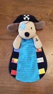 Taggies Pirate Puppy Dog Plush 12" Stuffed Toy Lovey Security Blanket - Picture 1 of 2