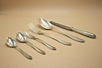 BSF 89 Modell 12 Personen Besteck Früchte Obst Dekor versilbert 58 Teile Set - Bild 1 von 4