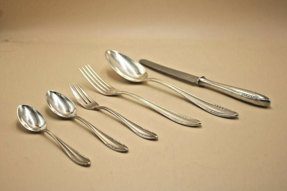 BSF 89 Modell 12 Personen Besteck Früchte Obst Dekor versilbert 58 Teile Set - Bild 1 von 4