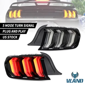 VLAND 2X Full LED Tail Lights for Ford Mustang 2015-2020 2018 2019 US/Euro Model - Bild 1 von 7