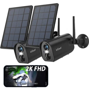 ieGeek 2K HD 2-pack WiFi Wireless IP65 Waterproof Security Camera 2-Way Audio - Picture 1 of 8