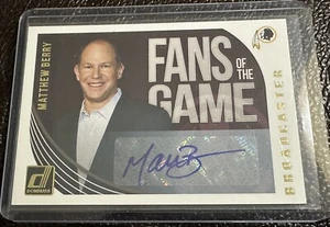 2018 Donruss Matthew Berry Fans of the Game Broadcaster Autogramm #FG-MB Redskins - Bild 1 von 2